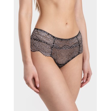 Трусы женские, чёрный с рисунком 469816