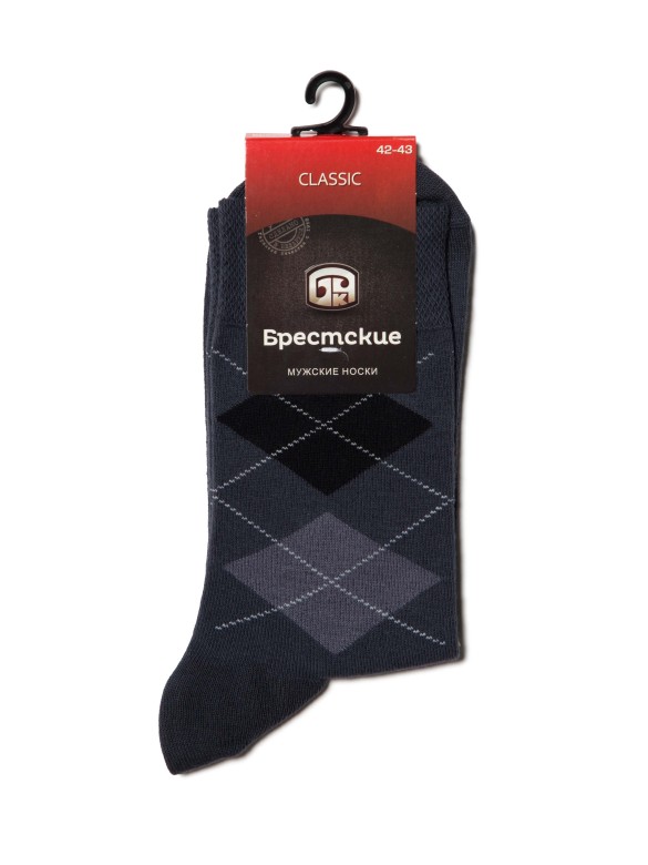 Носки мужские, CLASSIC, т.-серый РОМБЫ, 14С2122 