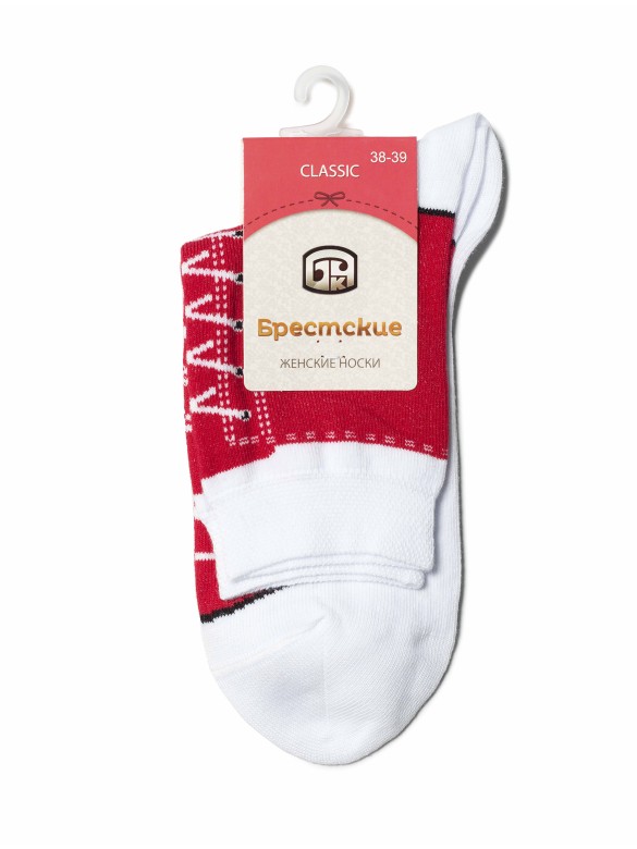Носки женские КЕДЫ вишнёвый 16С1102